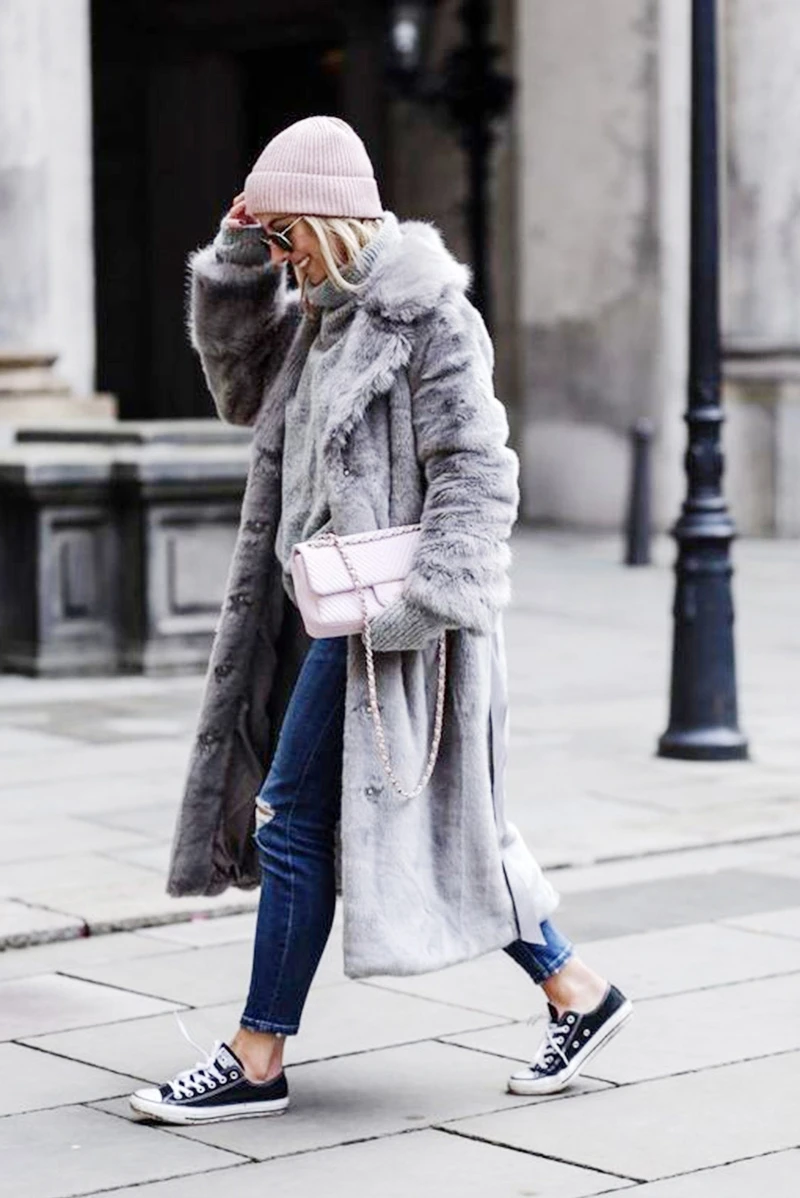 Top Fashion Women's Winter Coat Women Coat Fur Mink Fur Thick Winter High Street Other Slim Real Fur Winter Jackets 2022 Woman enlarge