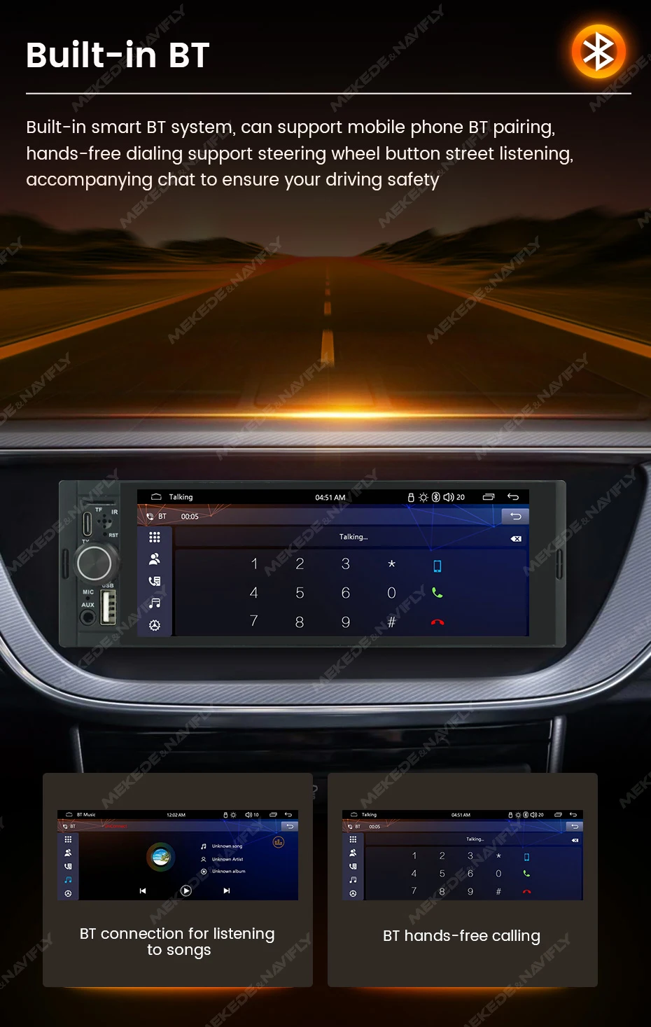 Универсальный Автомобильный Мультимедийный Плеер Navifly 6 86 Дюйма Hd-сенсорный