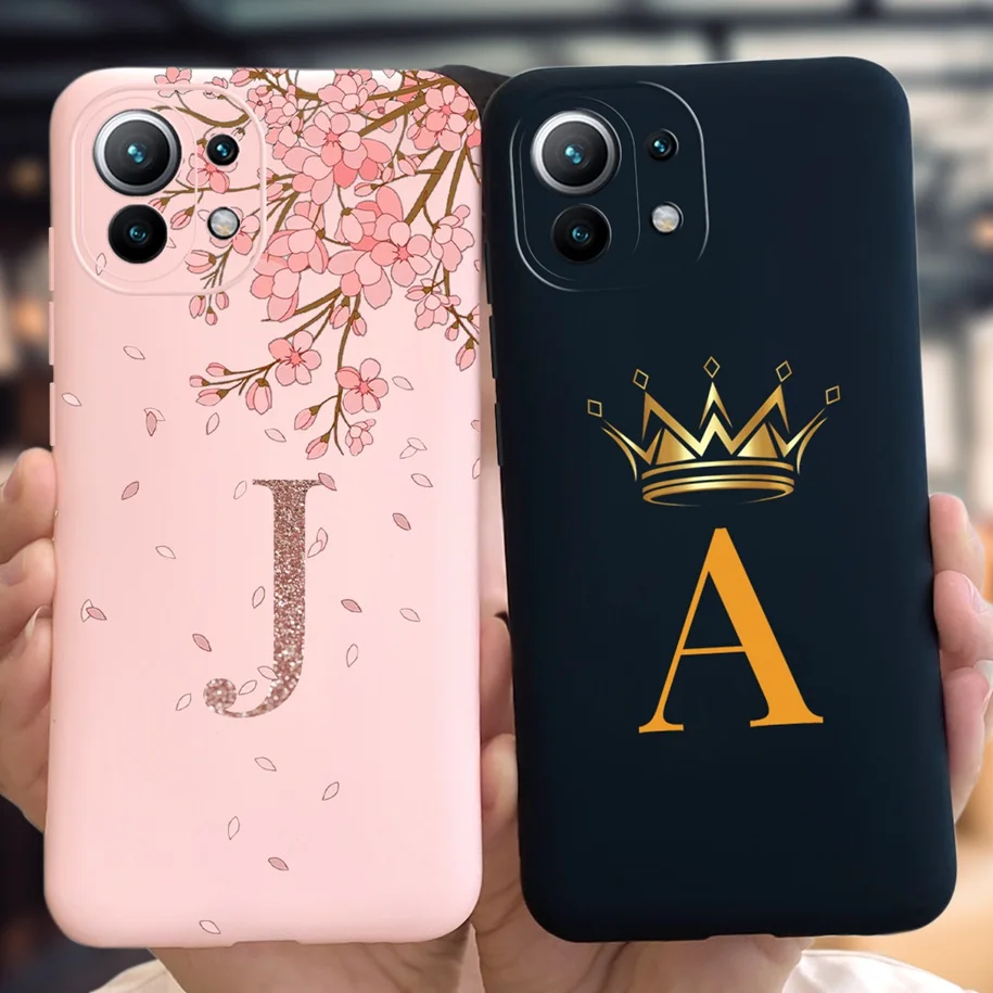 Чехол для Xiaomi Mi 11, чехол для Mi 11 Lite, 4G 5G NE, Mi 11i, задняя крышка для Xiaomi Mi 11, Ультра чехол с буквами для Xiaomi11 i 11 Lite, чехол для телефона