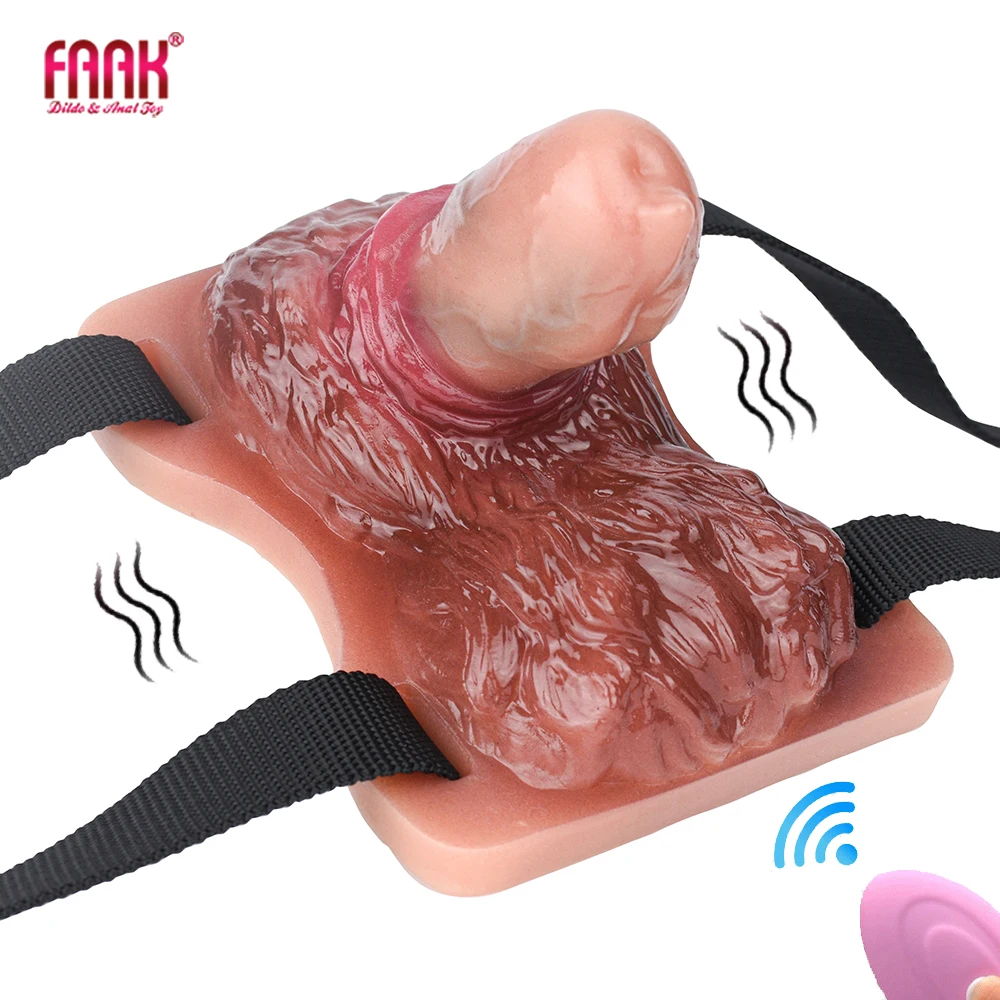 FAAK секс-гриндеры вибратор с беспроводным управлением силиконовый страпон