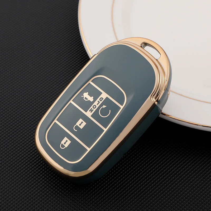 

ТПУ чехол для автомобильного ключа чехол для Honda Civic 4 кнопки защитный держатель брелок дистанционный корпус аксессуары без ключа