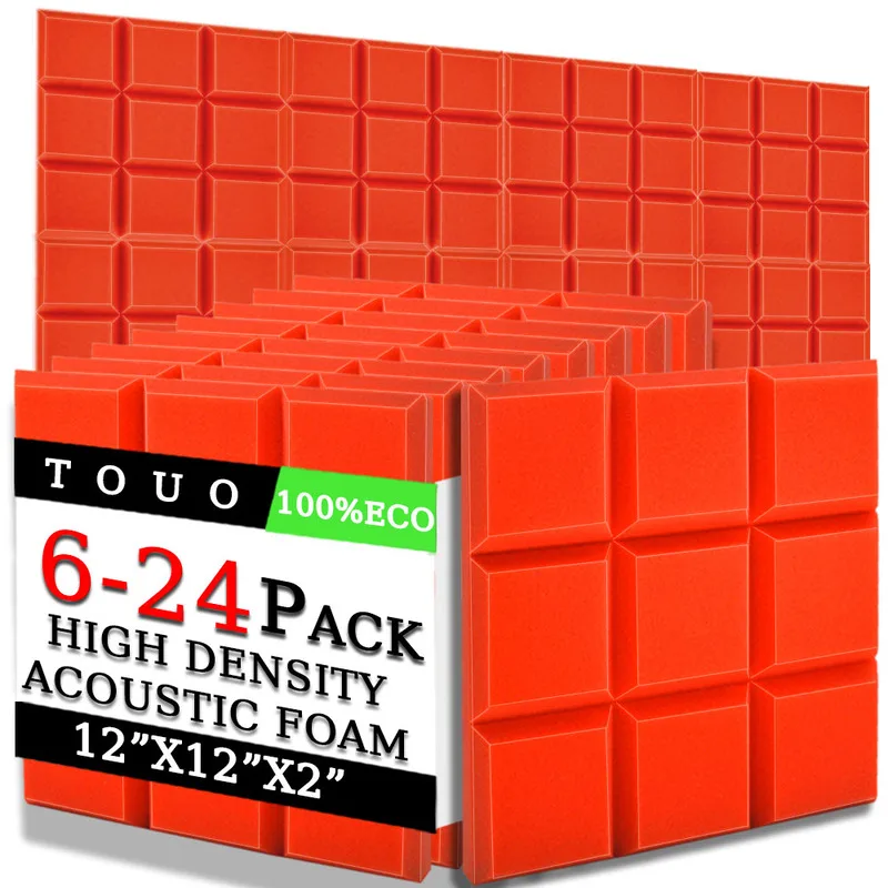 TOUO 6/12/24 шт. акустическая пена звуковой пенопласт высокой плотности материал со