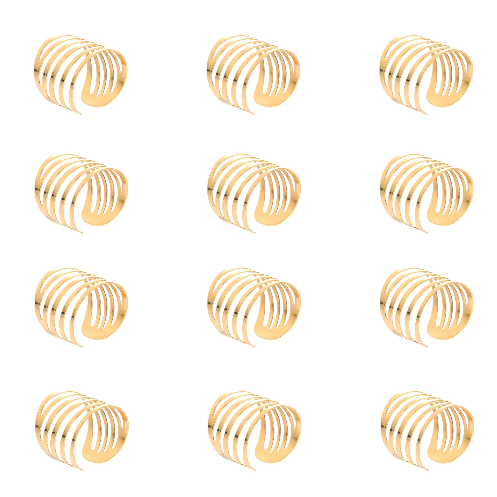 

12pcs Decorative Metal Napkin Buttons Napkin Rings for Dining Table Decoration