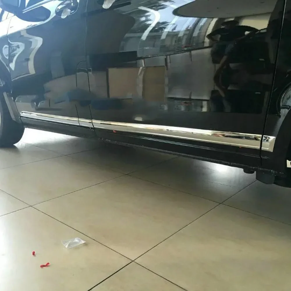 

Для Mercedes-Benz Vito W447 2016-2020 Детектор стайлинга автомобилей из нержавеющей стали, хромированная боковая дверь, крышка кузова, накладки, полоса, литье