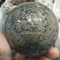 natural black coral ball crystal energy decoration