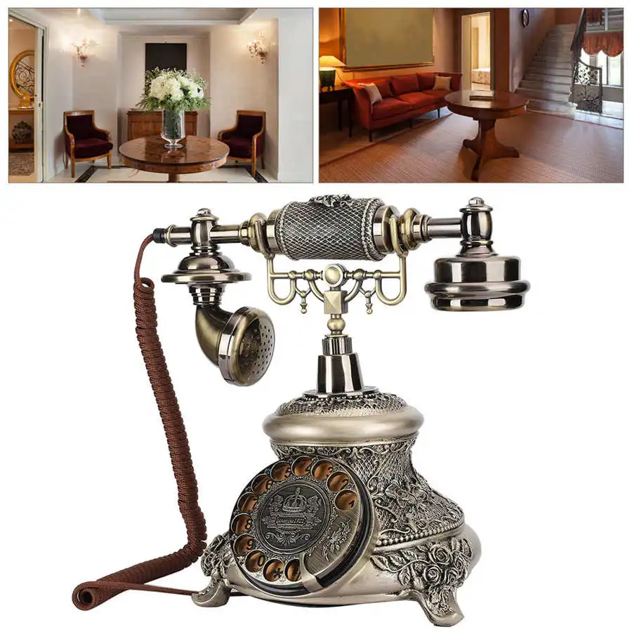 MS-5700D Resin Classical Vintage Turntable Dial Antique Rotation European Telephone VintageTelephone telefono fijo | Компьютеры и офис