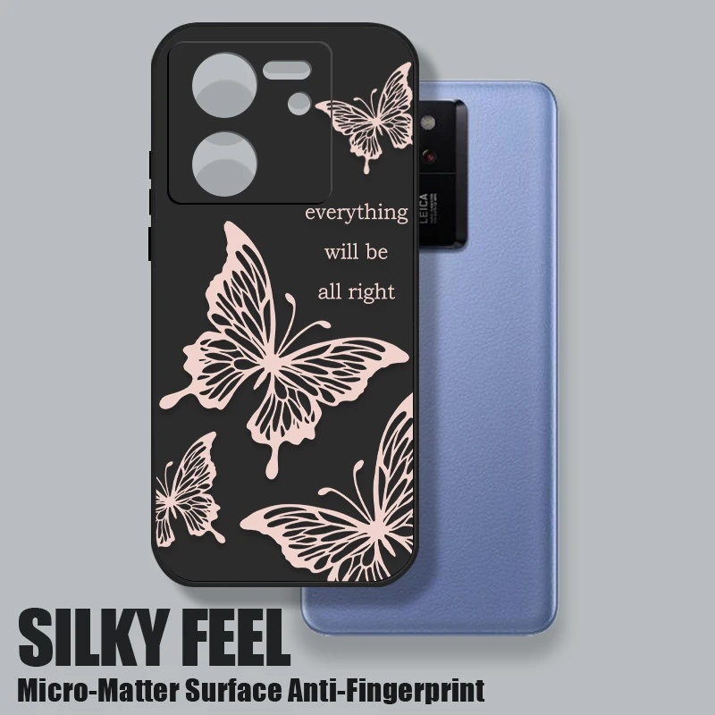 Чехол для телефона с бабочкой Xiaomi 13t 11t Mi 10t 11 Lite Poco F3 X3 X5 X6 Pro Redmi Note 13 12 10 9