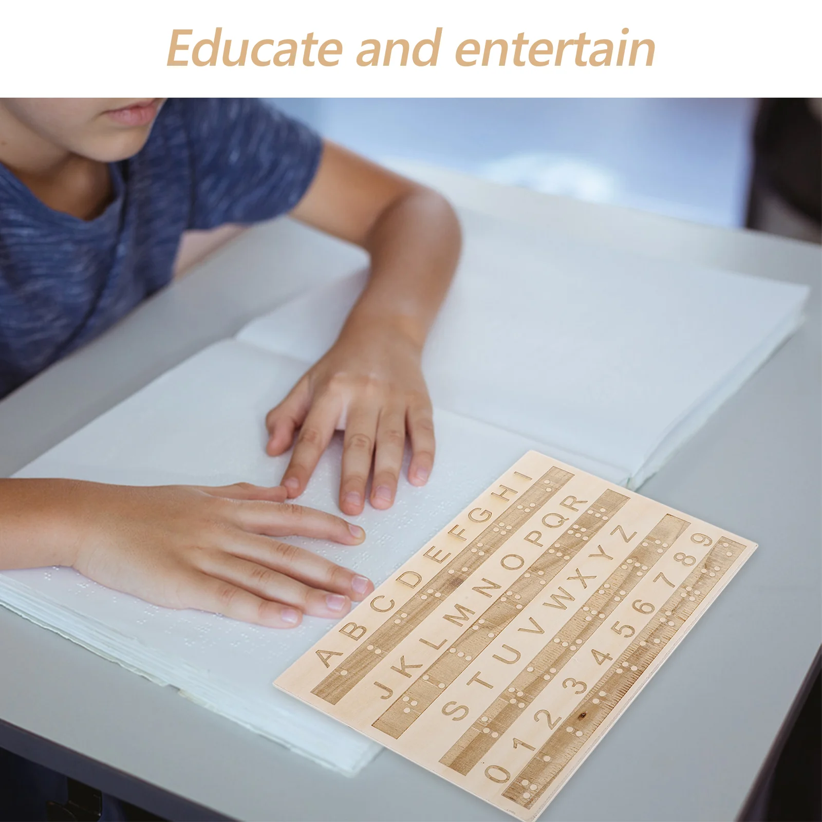 Накладки Braille Alphabet Impaired Vision Products Обучающая линейка Слепые игры Низкие для