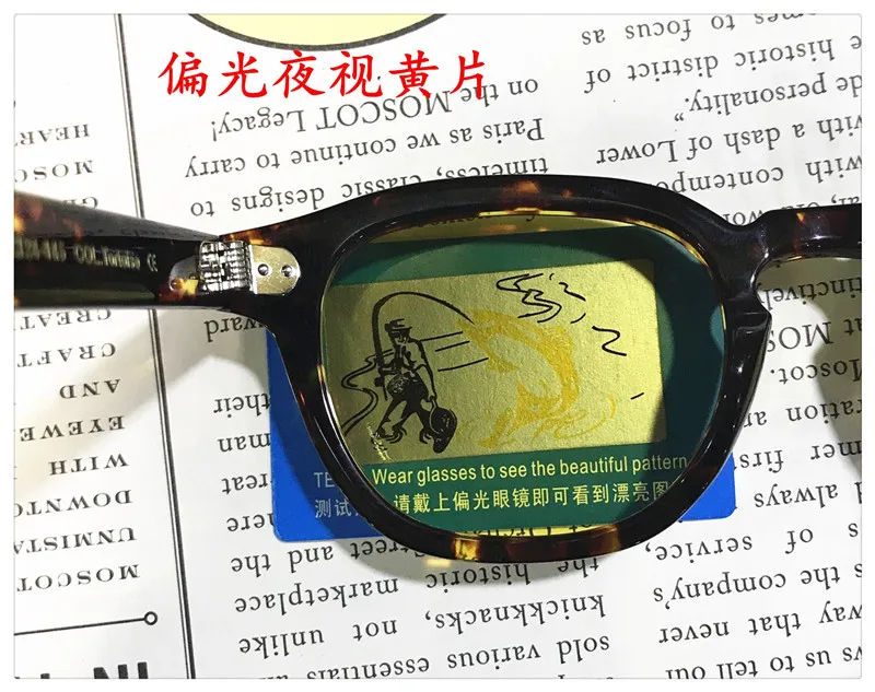 Johnny Depp Polarized Sunglasses Men Blue Yellow Lemtosh Night Vision Goggles Women Luxury Brand Vintage Acetate Glasses Frame