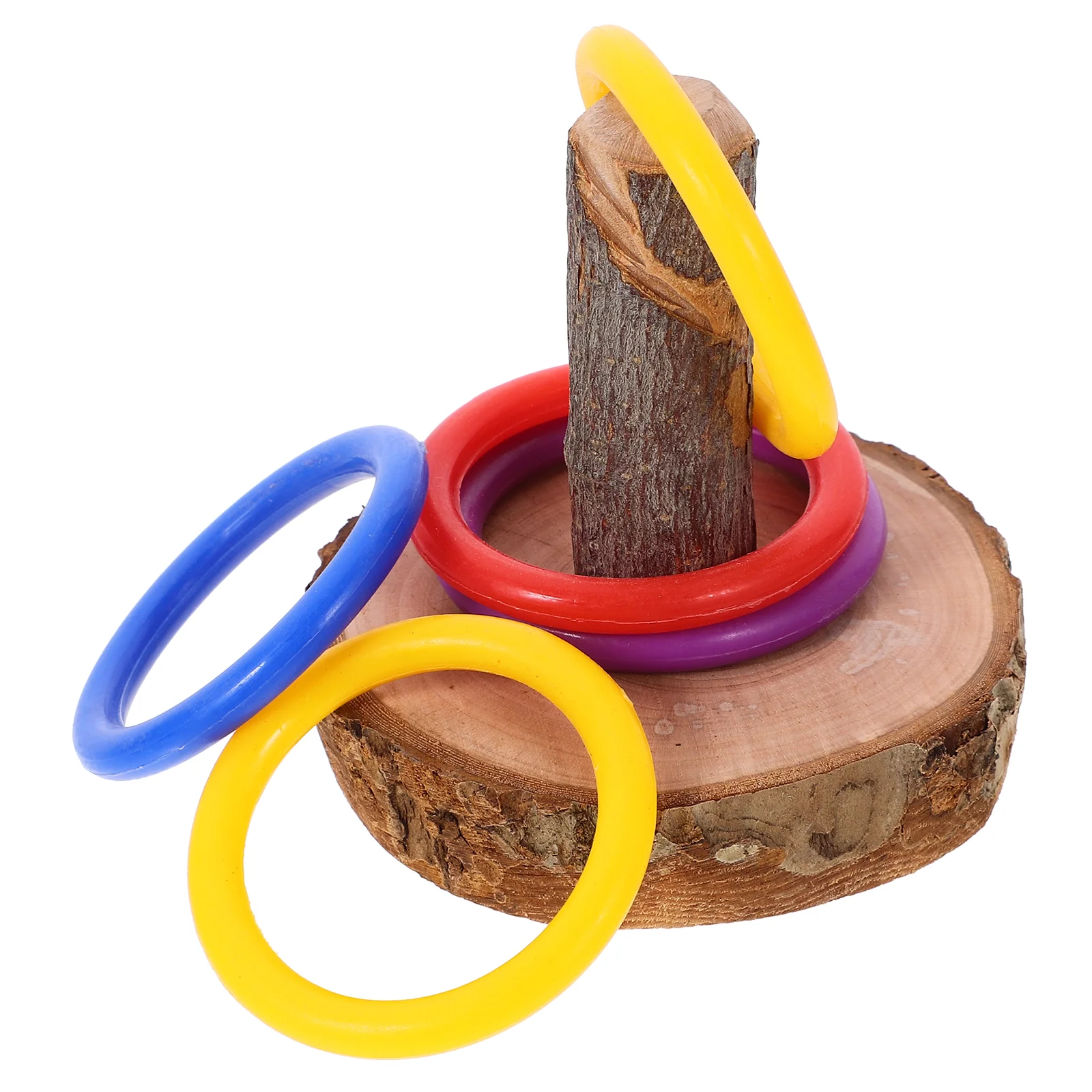 

Bird Training Toy Parrot Parakeet Cage Accessories Cockatiel Toys Stacking Rings Parrots Indoor