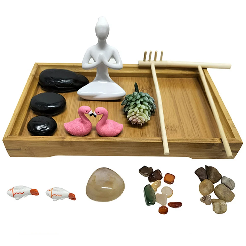 

1 Set of Zen Garden Desk Zen Garden Meditation Accessories Desktop Decor Zen Garden Accessories Sandbox Decor Zen Garden Tools