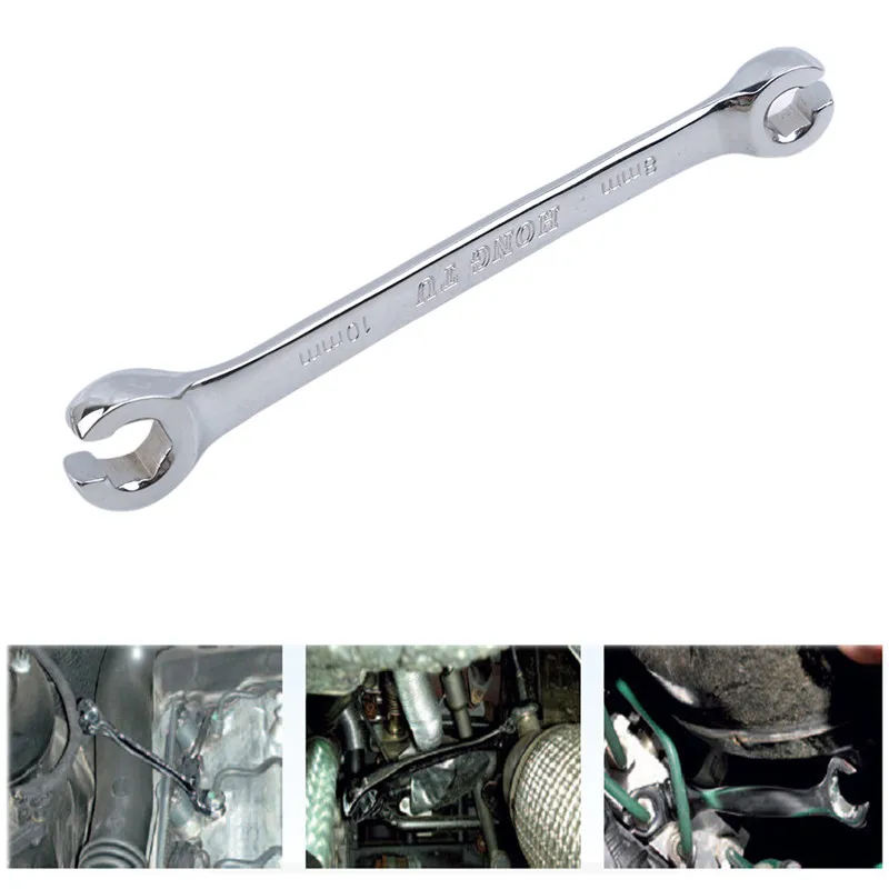 

Double Headed Metric Open End Wrench Six Angle Special Metal Wrenches For Oil Pipe Tubing Spanner Auto Repair Tools 1pc