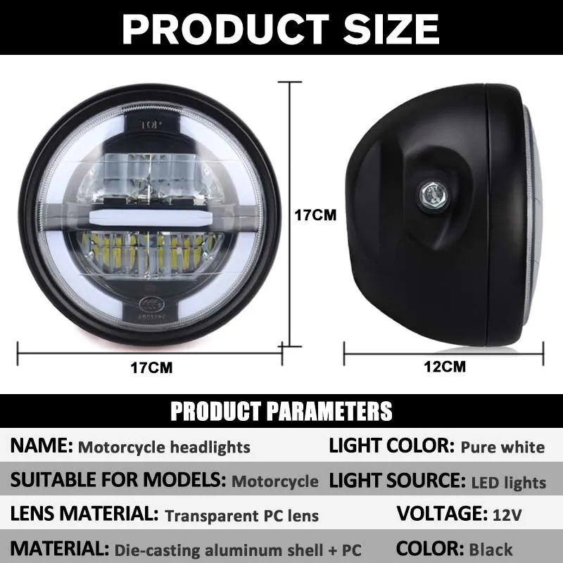 Новинка популярный 7-дюймовый мотоциклетный светодиодный налобный фонарь