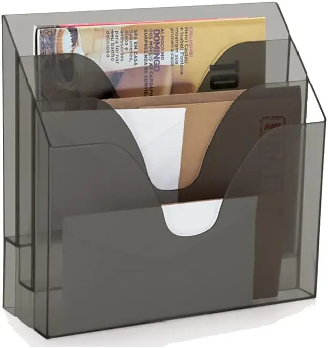 

organizador escritorio Triple organizer office fume Blue Desk Office File Holder Organizer Desk Organizer Magazine Holder Office