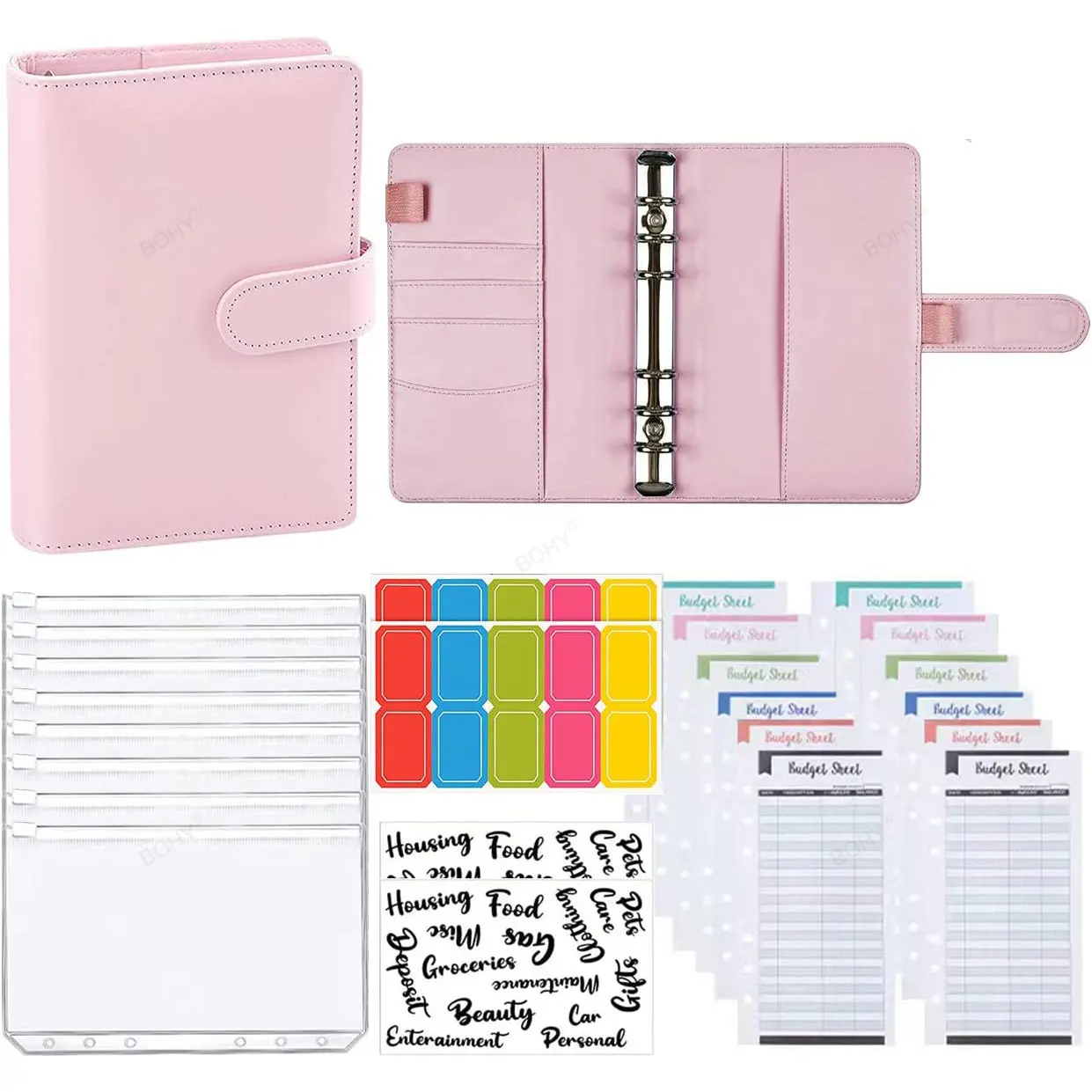 

For Planner Holes 6 Envelope Money Loose-leaf Financial Notebook Binder Savings 2023 Cash Budget Housing Management