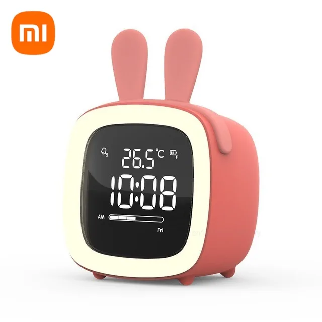 

Youpin Cut Digital Alarm Clock Cartoon Night Light Alarm Clock Bedside Desk Rechargeable Battery Christmas Gift for Kids Child