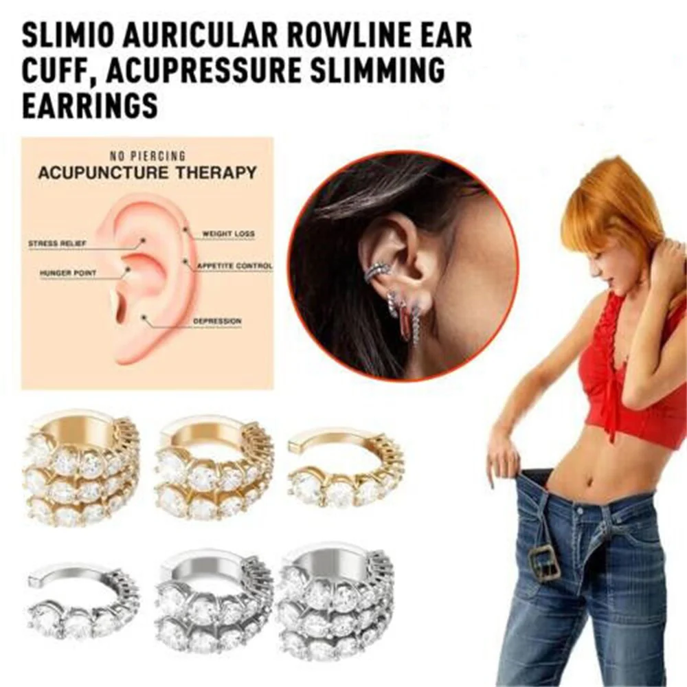 

Earclip Earrings Without Earhole Women's Simple Fashion Metal Earrings C-shaped Zunis Acupressure Slimming-Earrings Lymph Clip