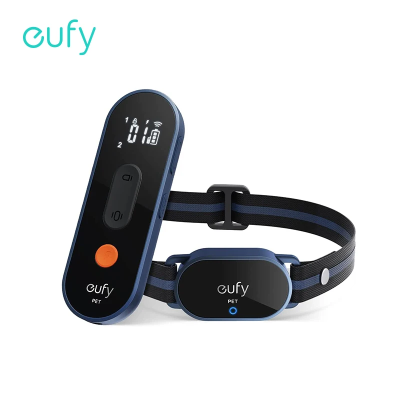 

Ошейник eufy для домашних питомцев, перезаряжаемый Регулируемый ошейник для крупных и средних собак с дистанционным управлением, 3 режима безопасной тренировки