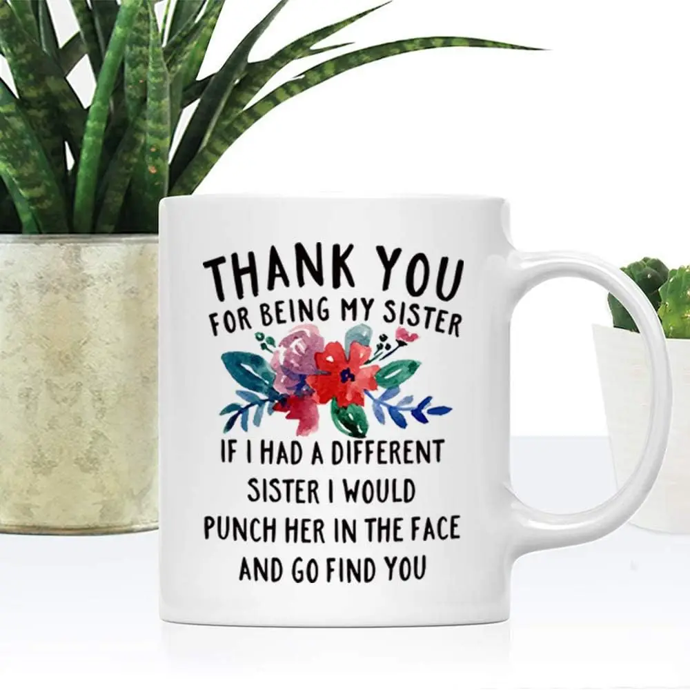 DQG CVT Веселый подарок для сестры Спасибо за существоваю сестре Кофейная кружка