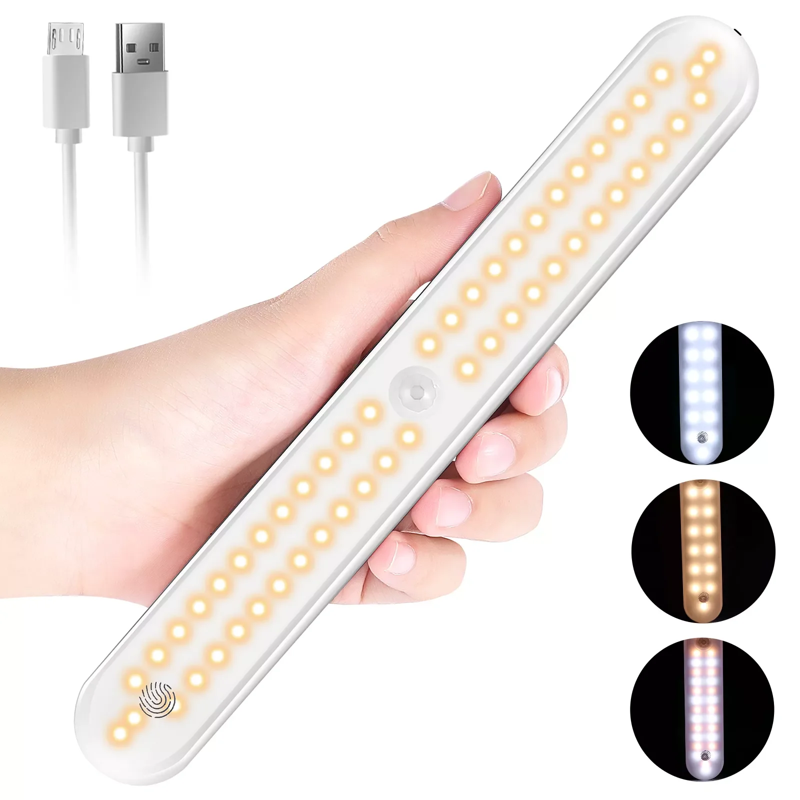 

Sensor Light Wireless Night Light LED Lamp USB Rechargeable Night Lamp Nightlight for Kitchen Backlight For Cabinets
