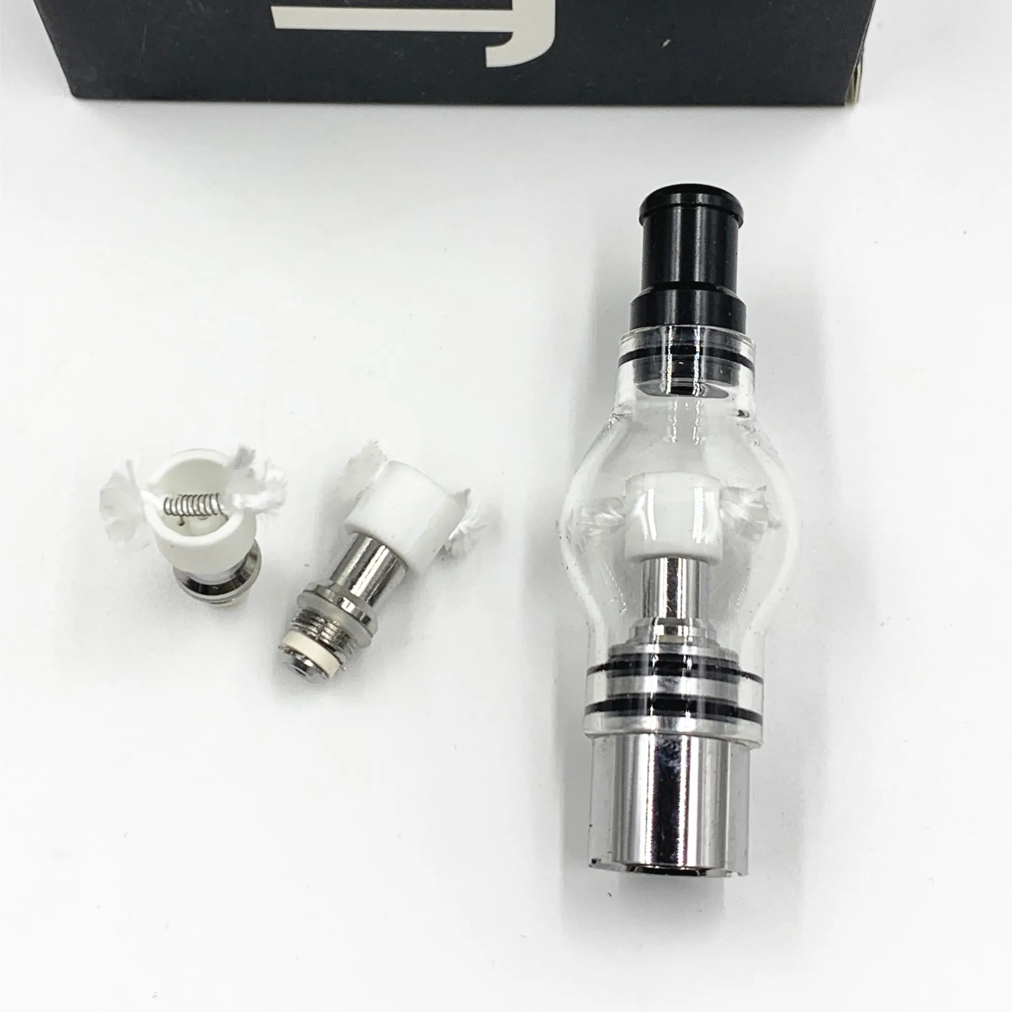 

Стеклянный атомайзер с круглым светом, экстракты и концентраты, набор клиромайзера eGo Thread с 2 дополнительными керамическими катушками