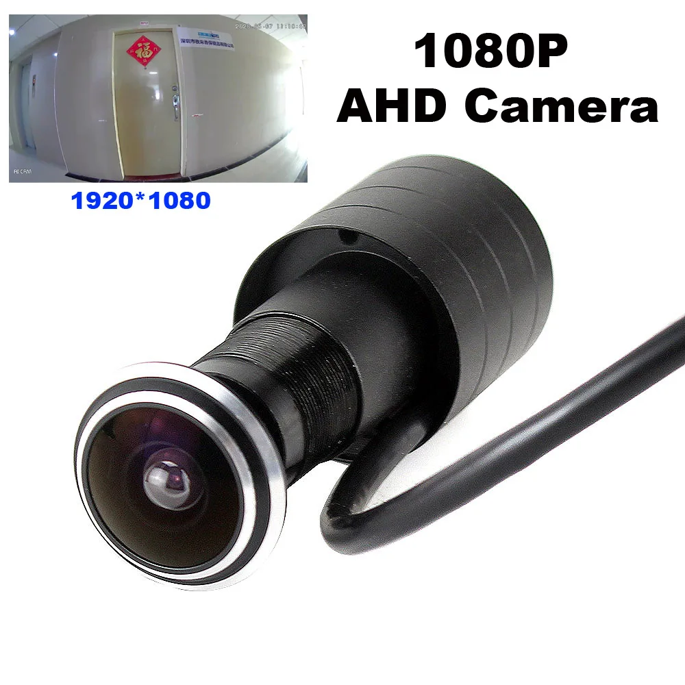 

1920 * 1080P AHD Mini Peephole Fisheye Camera for door view 2MP AHD signal Mini Camera for AHD system