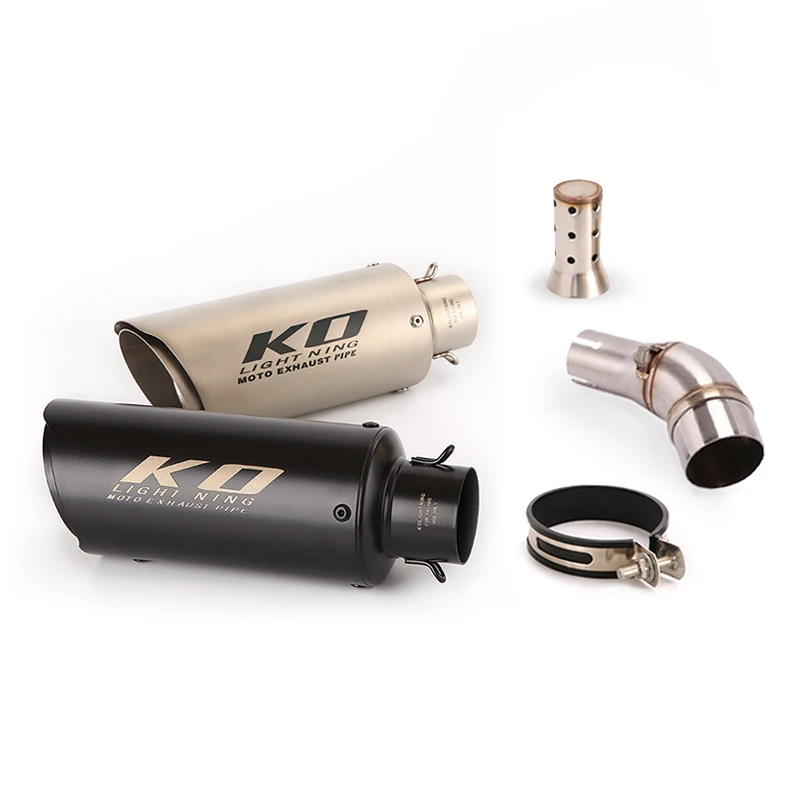 

50.8MM For Yamaha YZF R25 R3 Any Year Motorcycle Escape Exhaust Mid Link Pipe Slip On Without DB Killer Stainless Steel