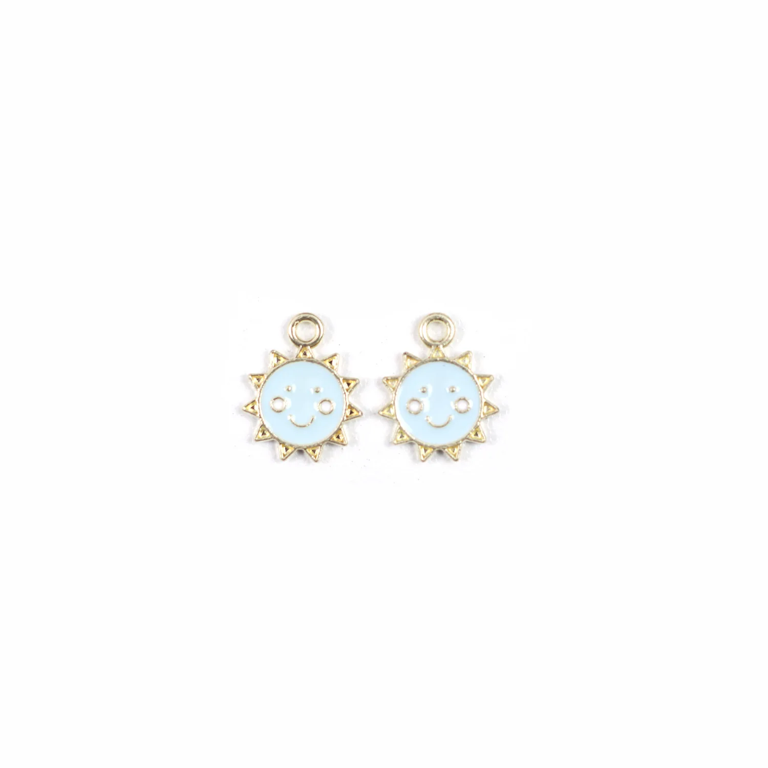 

10pcs Blue Sun Charms for Jewelry Making Earring Pendant Bracelet and Necklace Charm Dropshipping