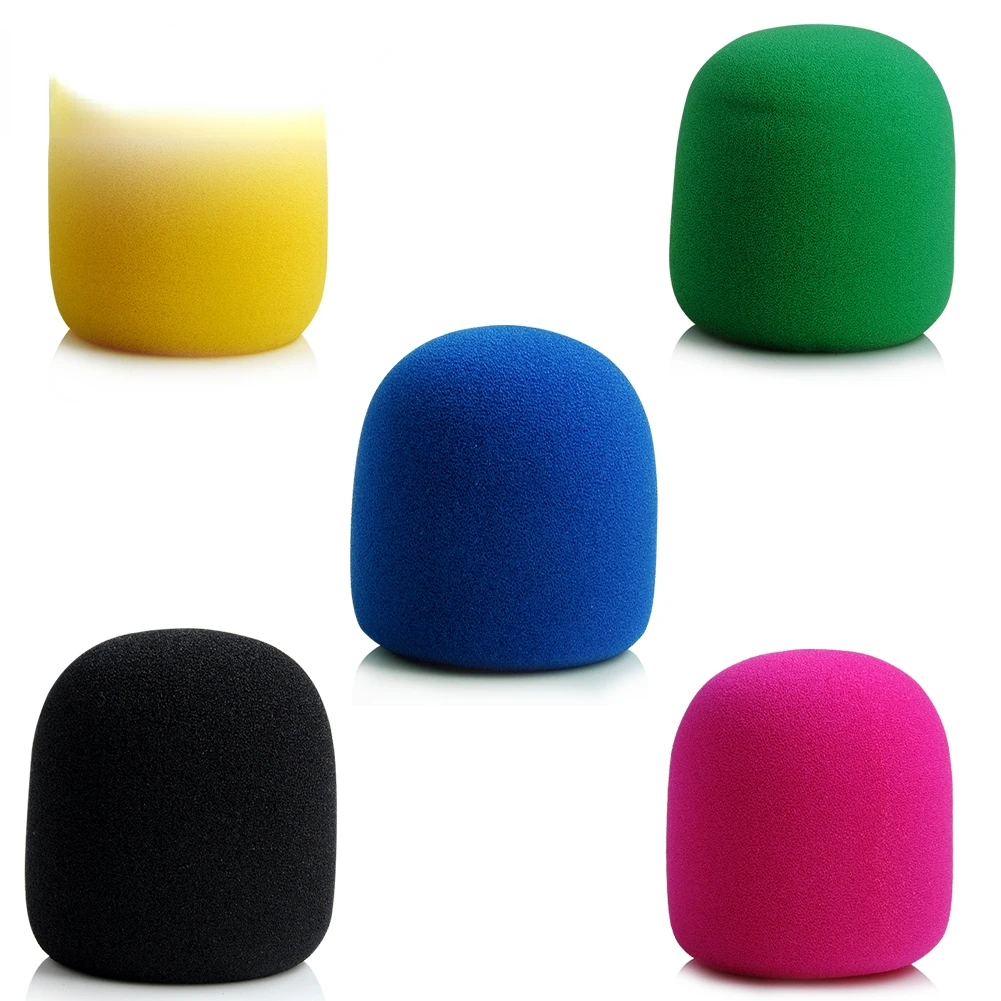 

2022 1PC Multi color Handheld Stage Ball shape Microphone Windscreen Foam Mic Cover Karaoke DJ 7X3.5CM High Quality