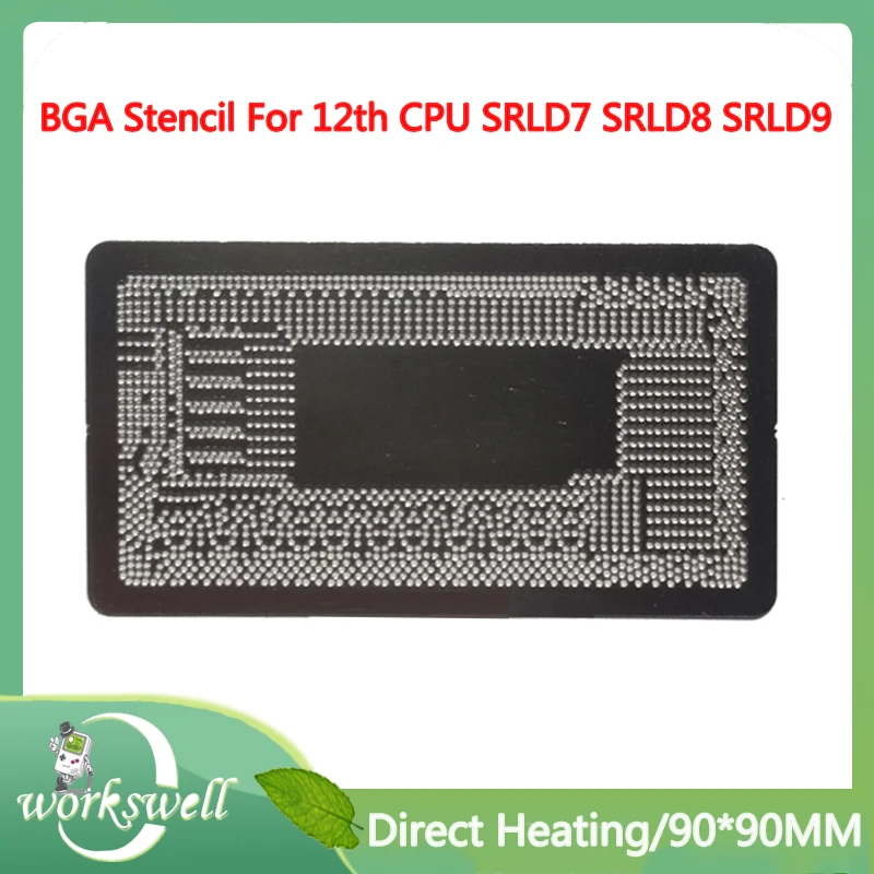 

BGA CPU Stencil For 12th Generation CPU SRLD8 SRLD1 SRLD2 SRLD3 SRLD4 SRLD6 SRLD7 SRLD9 IC Chip Planting Ball Steel Mesh Repair