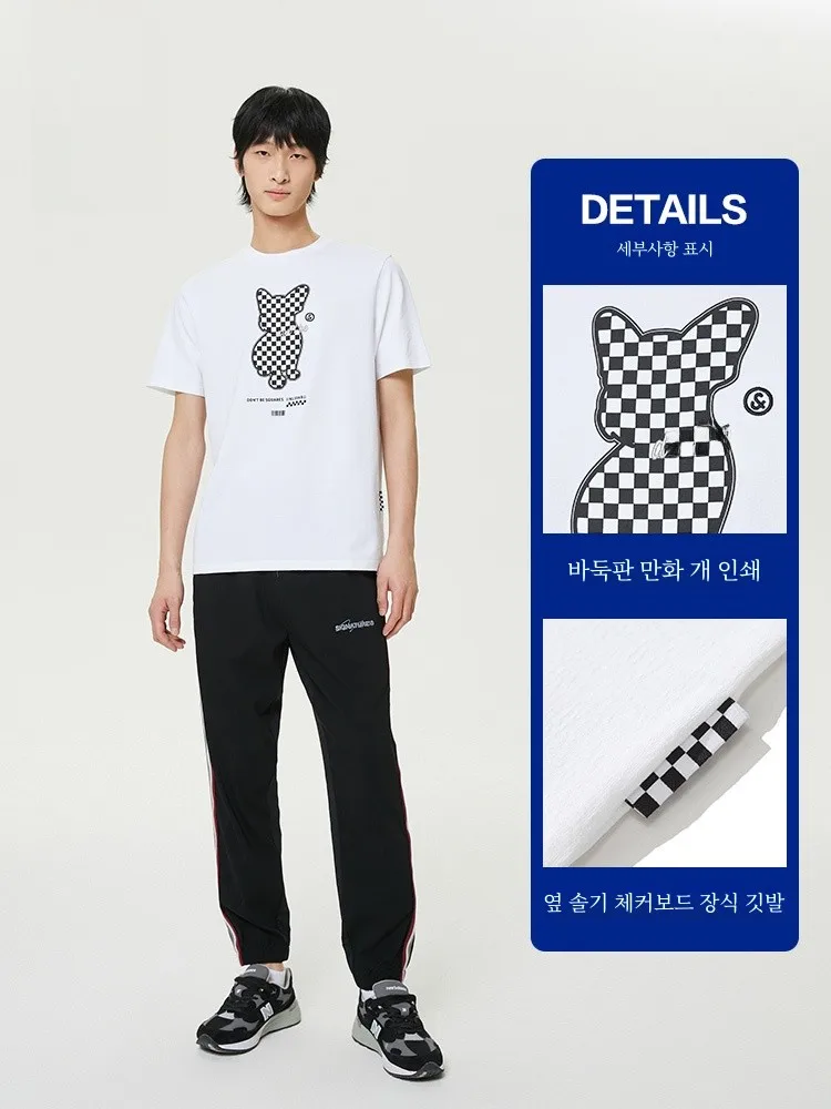 Jack Jones летняя деловая повседневная рубашка с принтом собаки и пузырьками