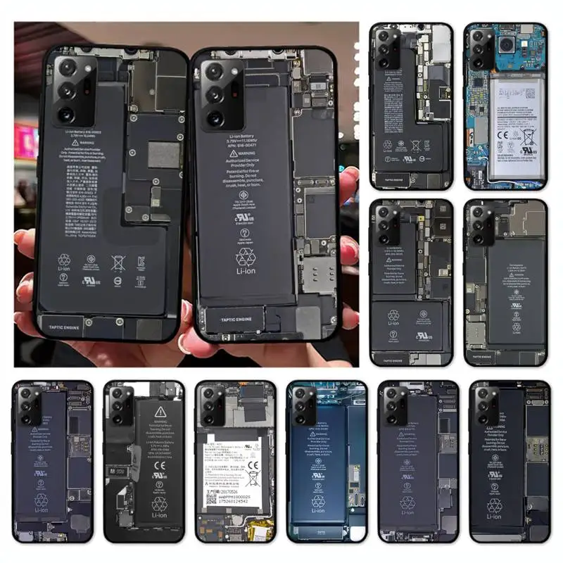 

Inside motherboard Circuit board Phone Case for Samsung Note 20 Ultra 10 pro lite plus 9 8 5 4 3 M 30s 11 51 31 31s 20 A7