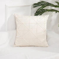 new art velvet creamy white solid color cushion cover pillow cover pillow case home decorative sofa throw decoration 45x45cm