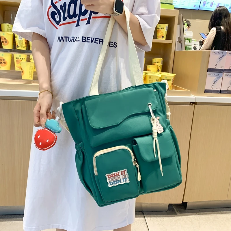 

Girls Casual Bookbag College Shoulder Schoolbag Women Fashion Cute Messenger Bag Waterproof Kawaii Sweet Make Up Bag