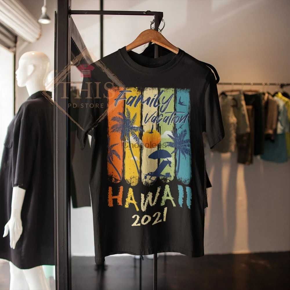 Гавайская семейная футболка для отпуска 2021 унисекс известный дизайн женская и