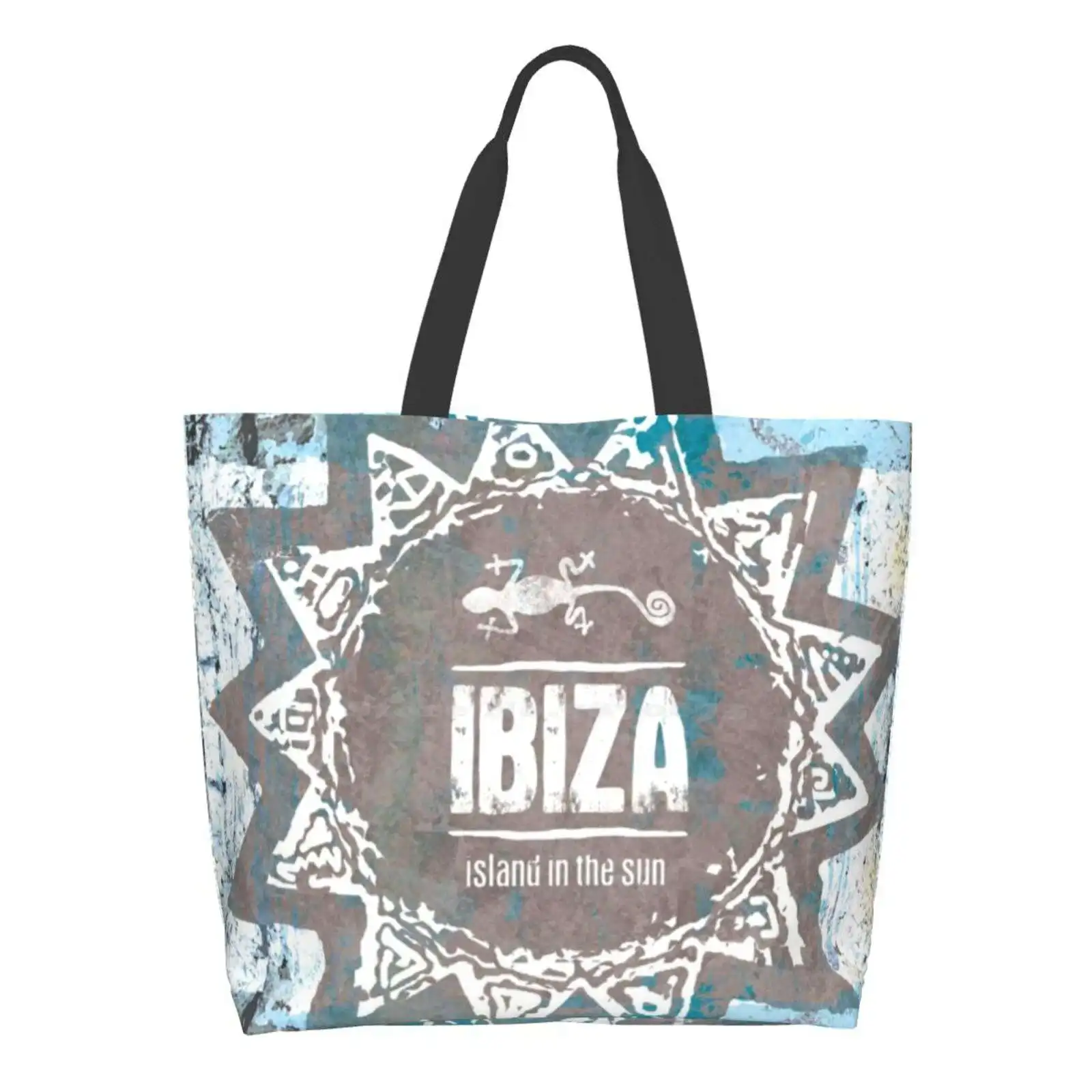 

Ibiza Blue High Quality Large Size Tote Bag Sun Balearic Islands Sea Ocean Ibiza Mallorca Formentera Menorca Canary Islands