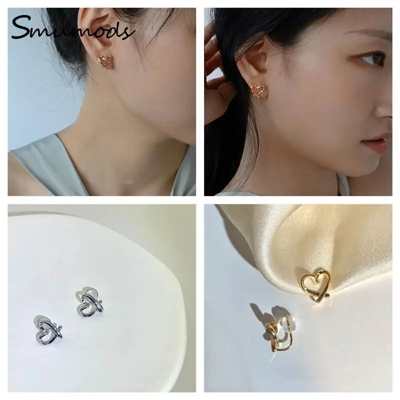 

Fashion Simple Bohemian Retro Irregular Heart Ear Clip Without Piercing Ladies Men's Jewelry Holiday GiftFree postage