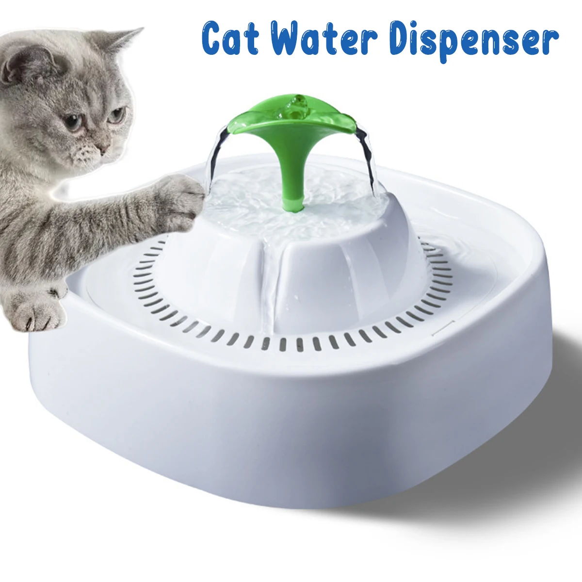 

Автоматический фонтанчик для домашних животных, емкость 1,3 л, 3 режима, регулируемый поток воды для кошек и собак