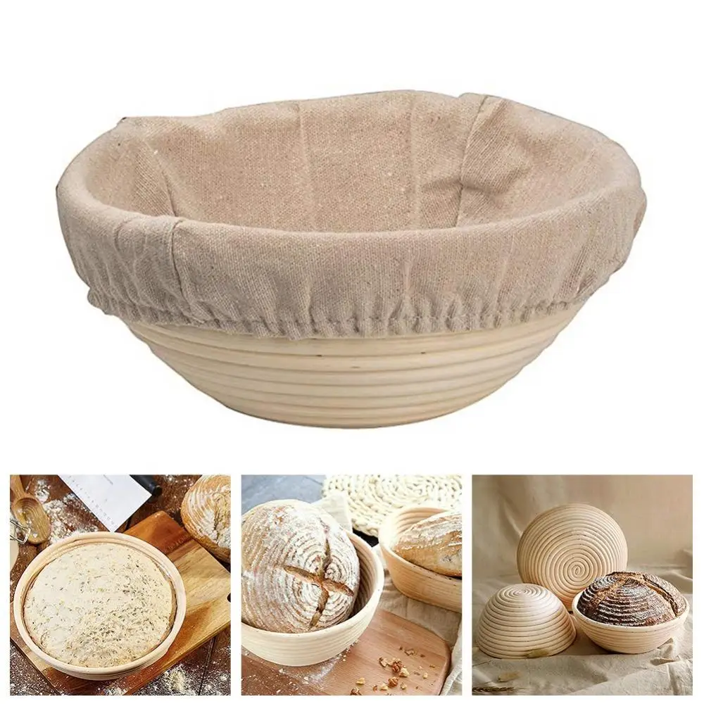

Rattan Woven Round Bread Fermentation Dough Proofing Storage Basket Cloth Cover