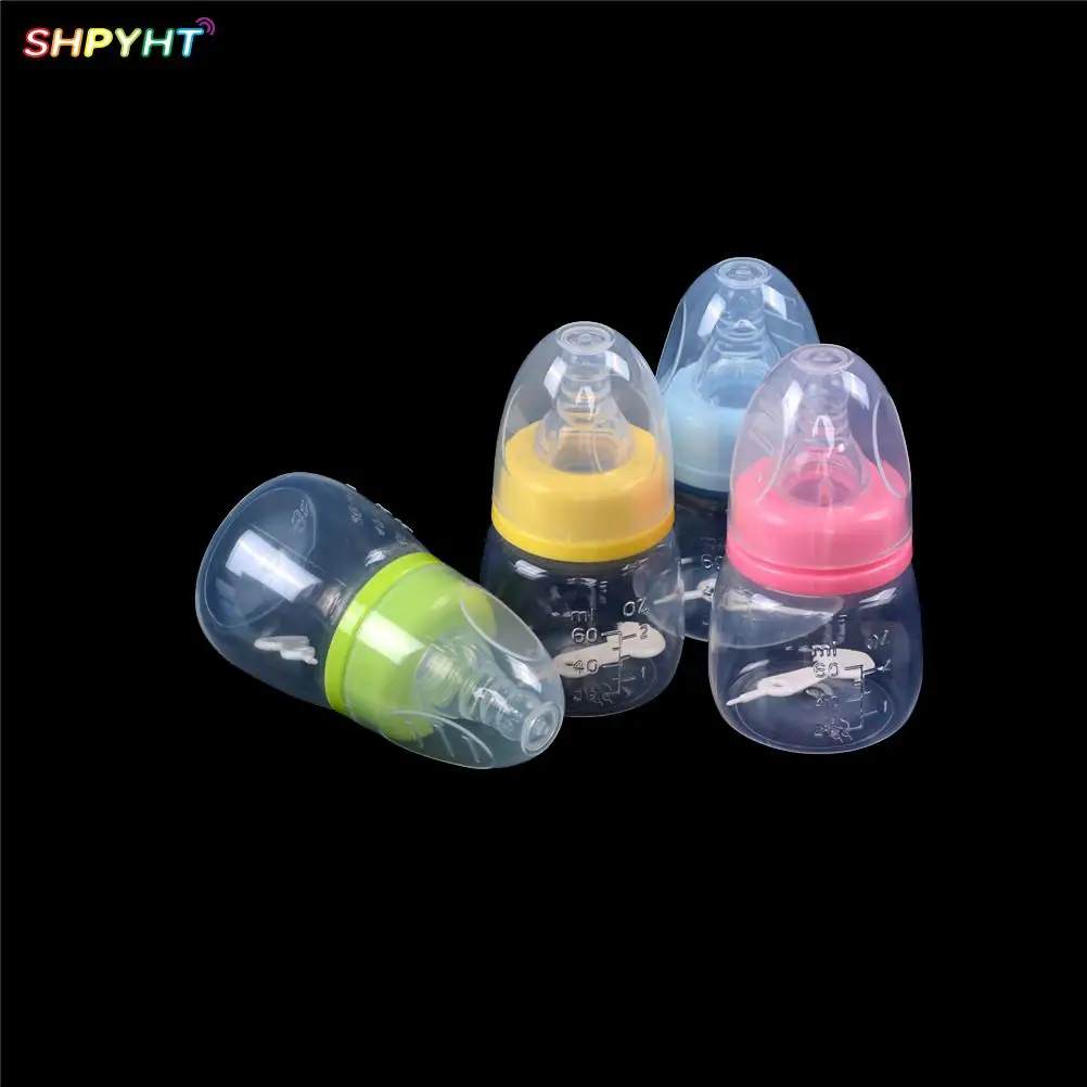 

60ML Newborn Baby Infant Nursing Milk Fruit Juice Water Feeding Standard Mouth Silicone Nipple Pacifier Drink Bottle
