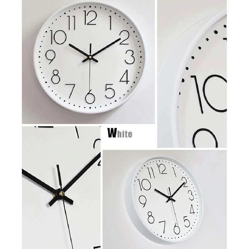 Современные настенные часы 10-дюймовые бесшумные нетикающие декоративные