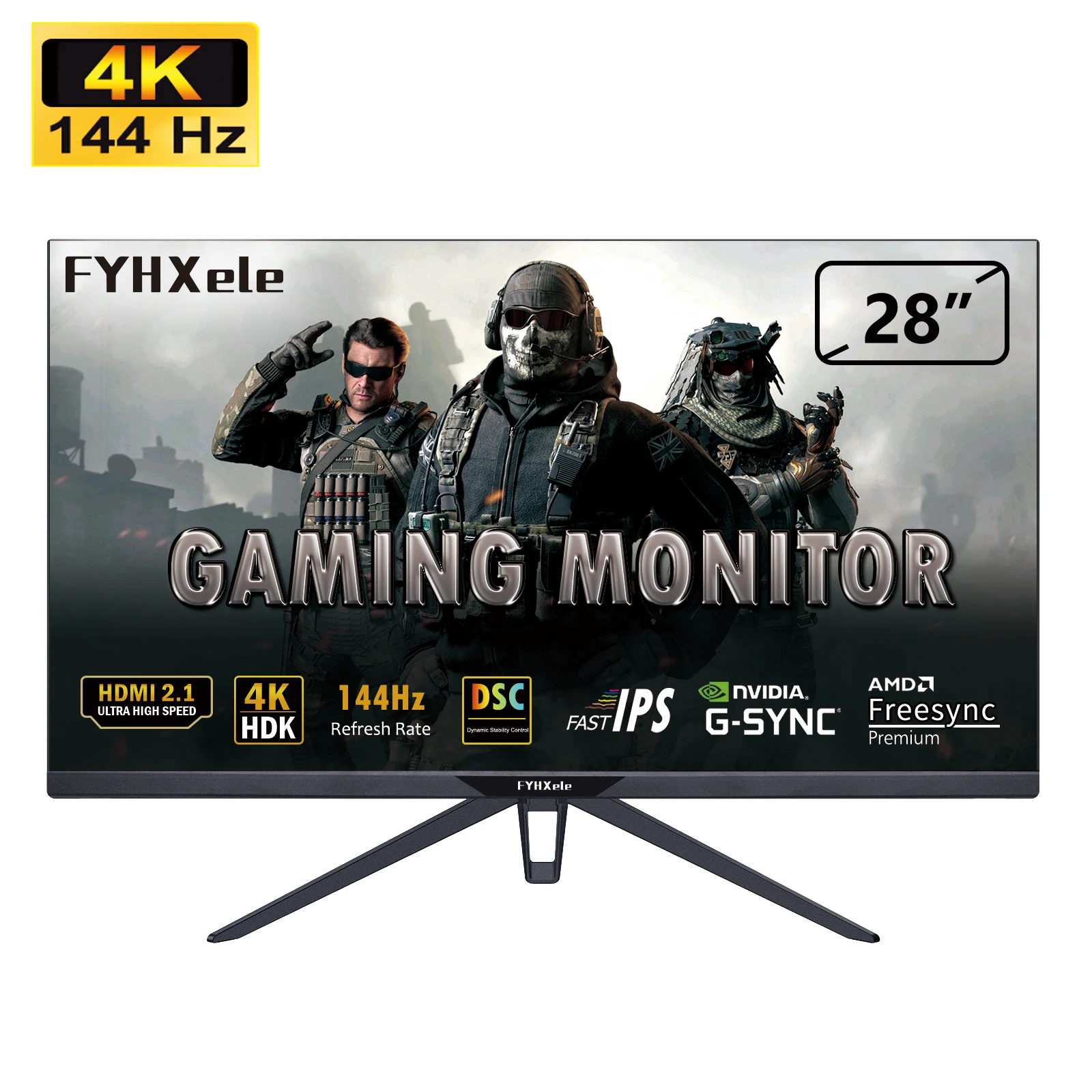 

28inch 4K 144Hz PC Gaming Monitors IPS Panel Type C LCD Display 1ms FreeSync G-Sync HDR400 DP HDMI 2.1 With KVM Function