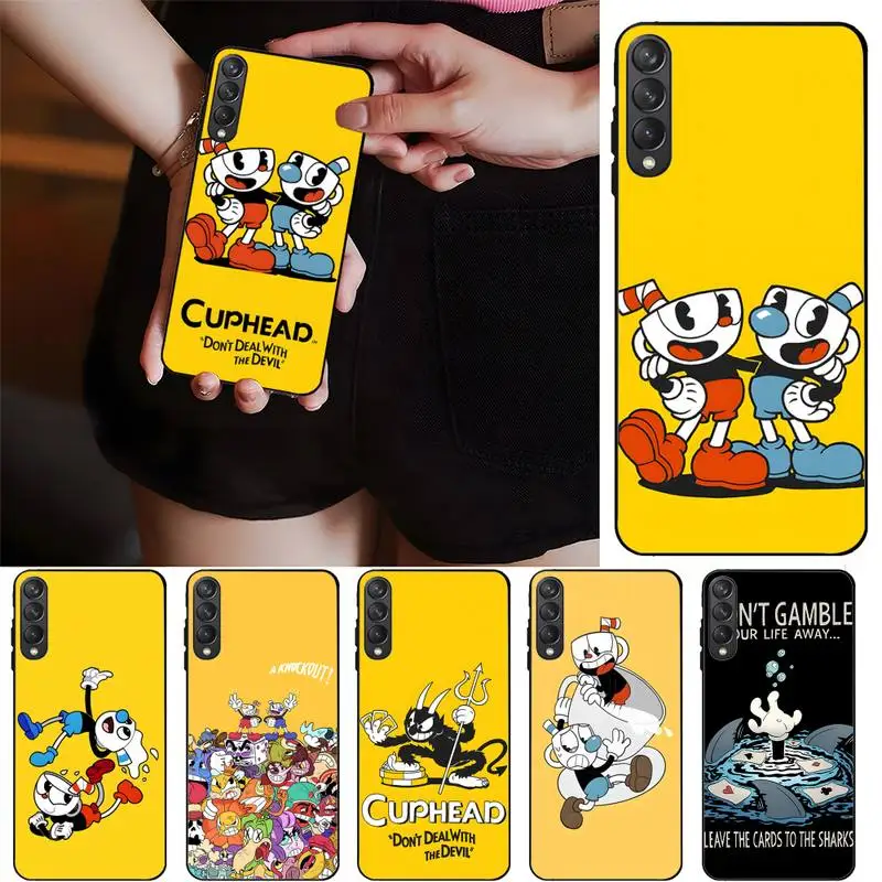

Cup Head Phone Case For Huawei Honor 7A Pro 20 10 Lite 7C 8A 8X 8S 9X 10I 20I Black Soft Silicone Funda Shell Luxury