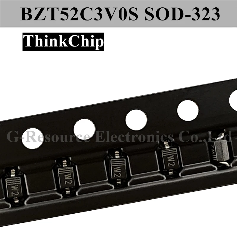 

(100 шт.) BZT52C3V0S SOD-323 SMD 0805 диод со стабилизацией напряжения 3,0 в (маркировка W2)