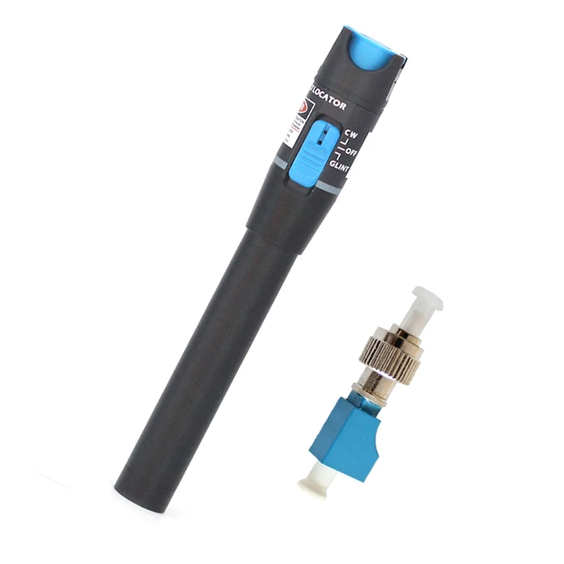 

30MW 30KM Fiber Light Tester Fiber Optic Visual Fault Locator VFL Tester Kit, Fiber Optic Cable Tester Meter And Adapter