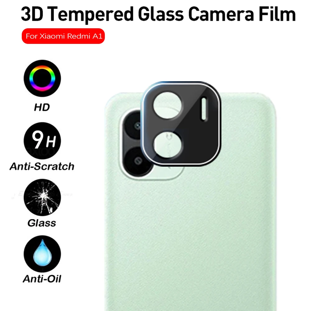 Защитный чехол для камеры из закаленного стекла 3D Xiaomi Redmi A1 задняя крышка