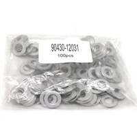 100pcs thread oil drain sump plug gaskets washer 12mm hole seal ring car engine for toyota camry corolla lexus oem 90430 12031