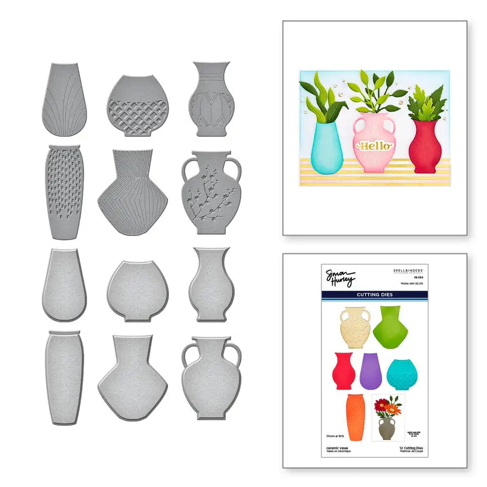 

Ceramic Vases Etched Metal Cutting Dies Diy Molds Scrapbooking Paper Making Cuts Crafts Template Handmade Card 2023 New Arrivals