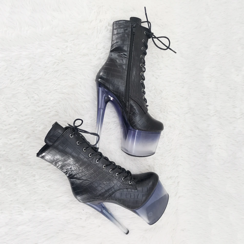 Leecabe  17CM/7inches Pole dancing shoes High Heel platform Pole Dance boot