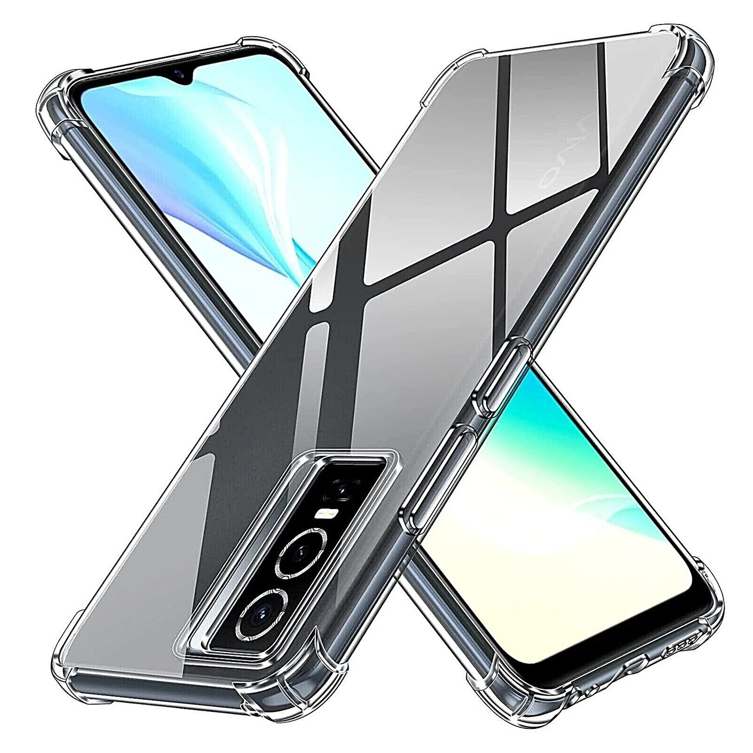 Чехол Vivo Z5X Z1 Pro V15 V11 Y3S Y12 Y15 Y17 Y95 Y91 S1 кристально прозрачный ударопрочный бампер прозрачный ТПУ тонкий гибкий чехол